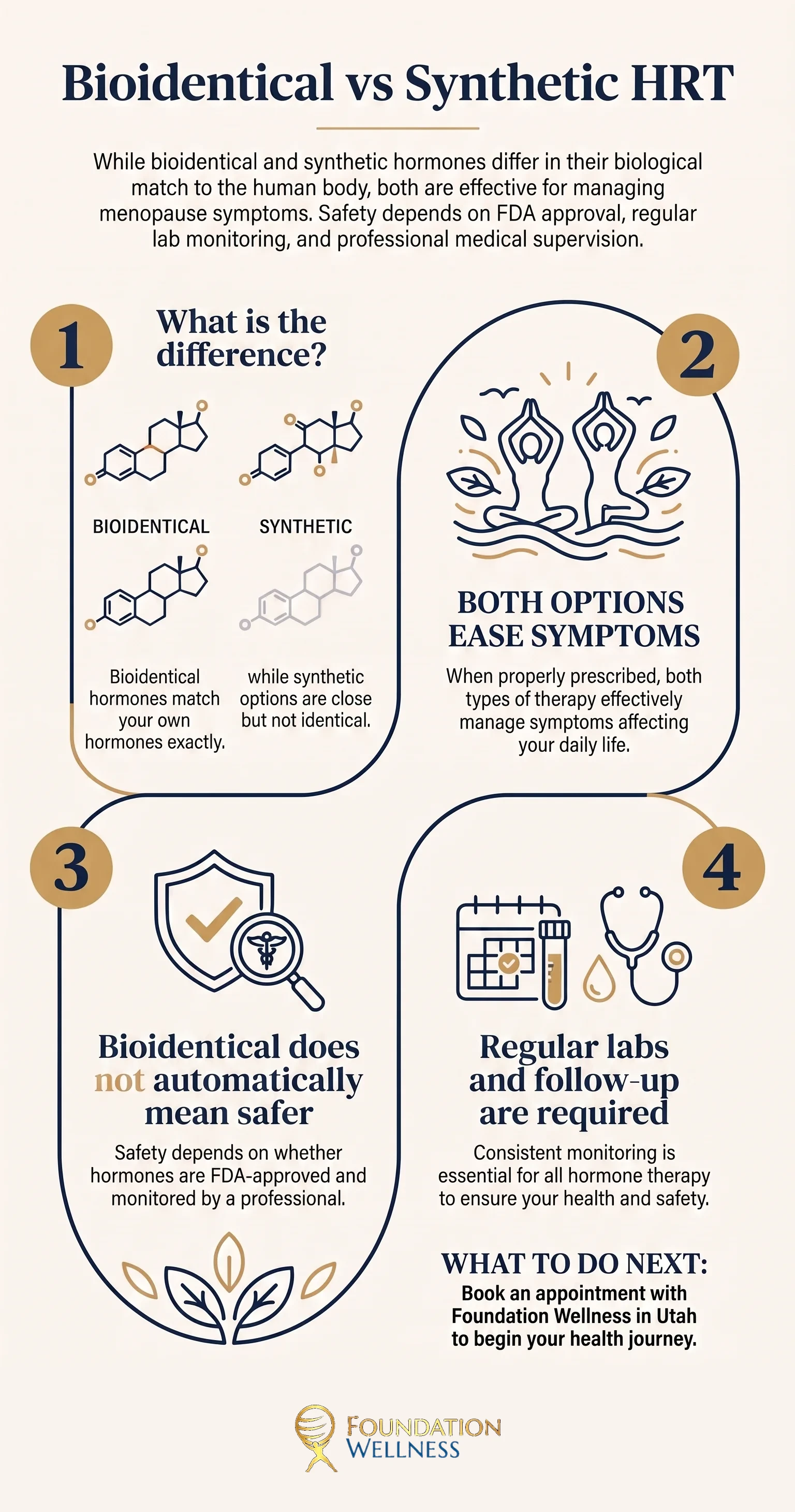 Bioidentical vs synthetic HRT at a glance