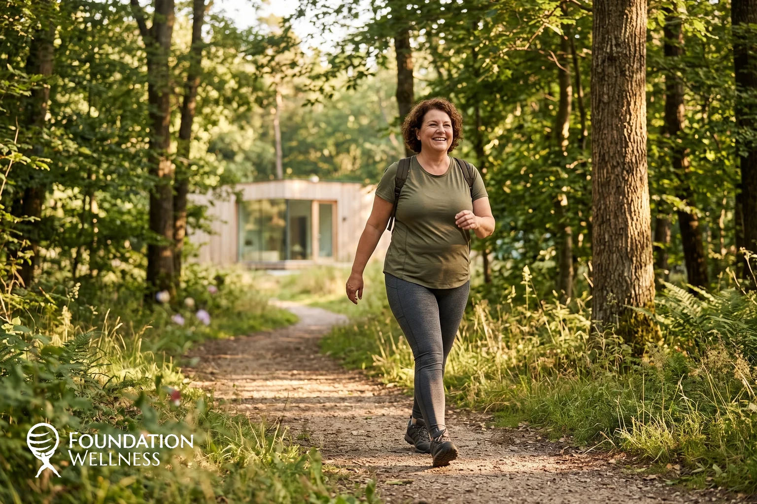 A patient walking outdoors, illustrating an active lifestyle alongside GLP-1 treatment